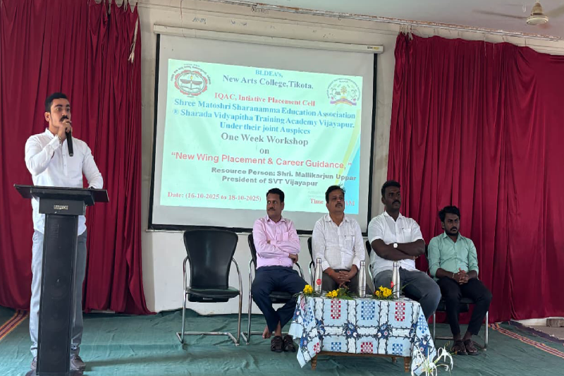 BLDEA’s New Arts & Commerce College, Tikota Hosts Career Guidance Workshop to Empower Students
