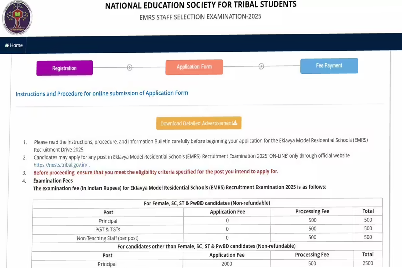 NESTS Clarification on ESSE-2025 Recruitment: Upholding Transparency in Tribal Education Staffing
