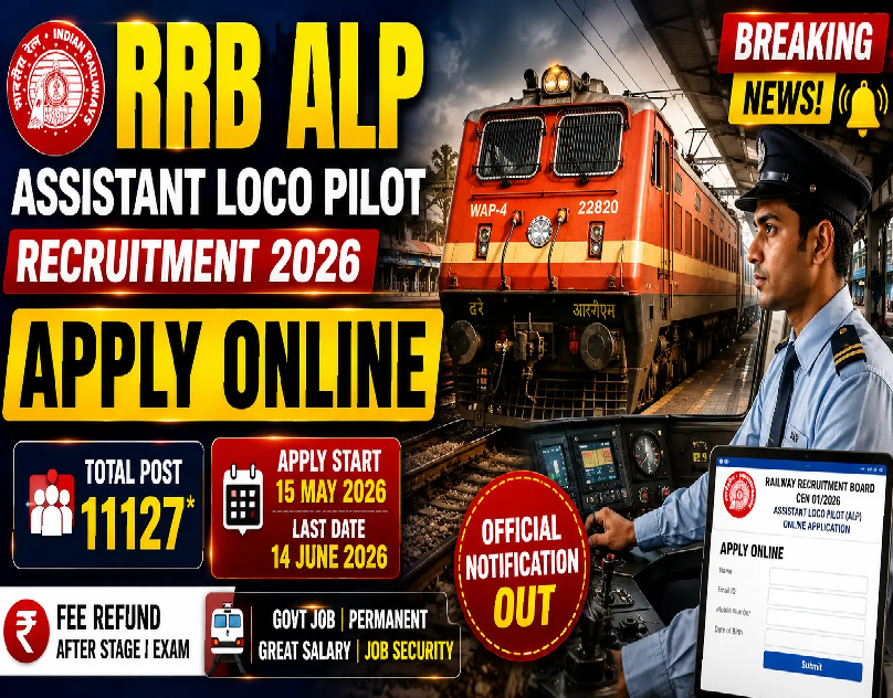 RRB ALP Recruitment 2026 Applications Begin for 11,127 Assistant Loco Pilot Vacancies Nationwide