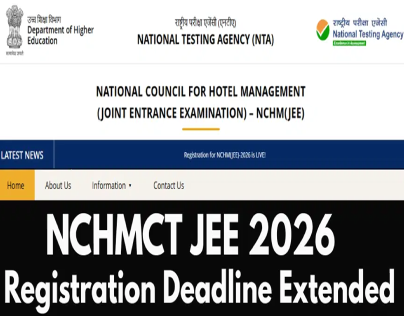 NTA Extends NCHM JEE 2026 Registration Deadline Again, Applications Open Until March 25