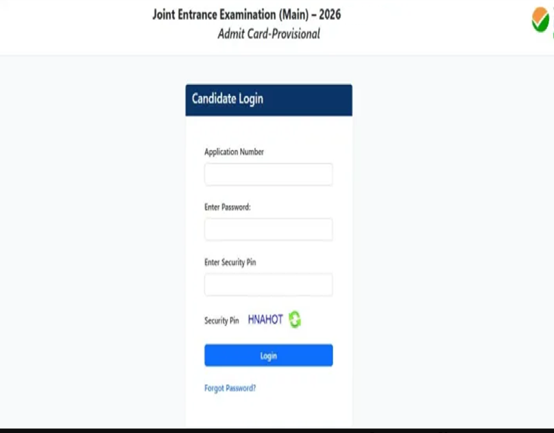 JEE Main 2026 Admit Card Released for April 2–4 Exams