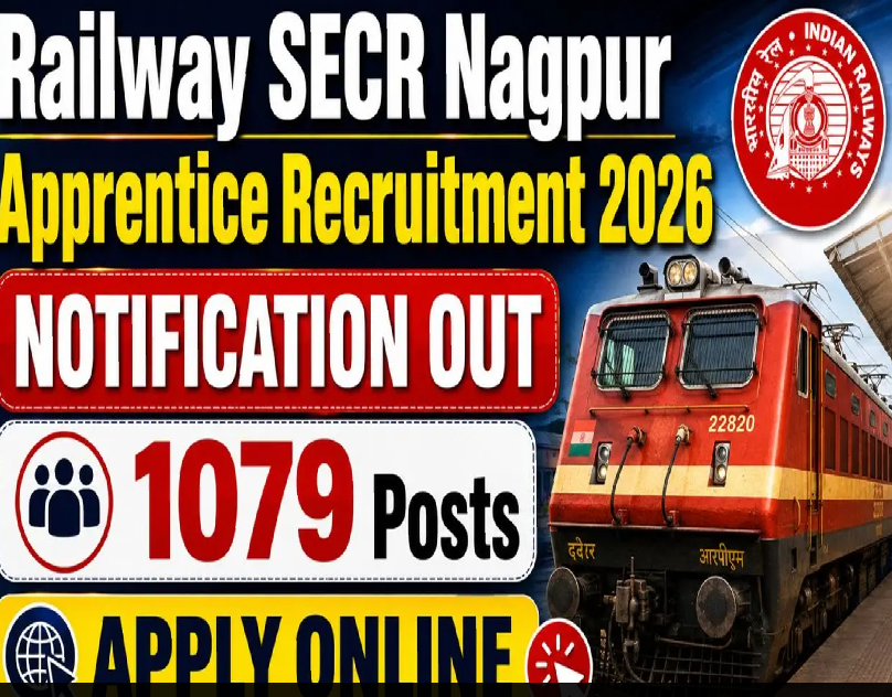 SECR Nagpur Apprentice Recruitment 2026 for 1,079 Posts