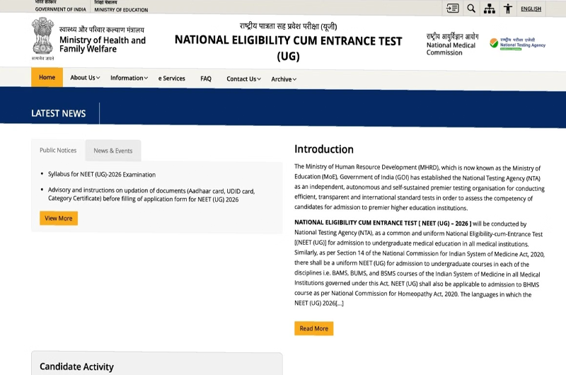 NEET UG 2026 Registration Deadline Extended To March 11: What Aspirants Need to Know