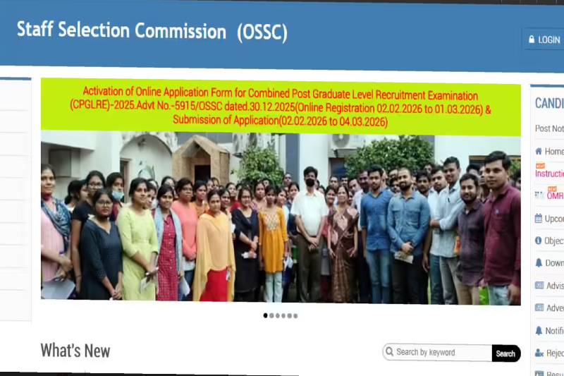 OSSC CHSL 2026 Notification Released: Applications Open from 6 March for 124 Group B and C Posts