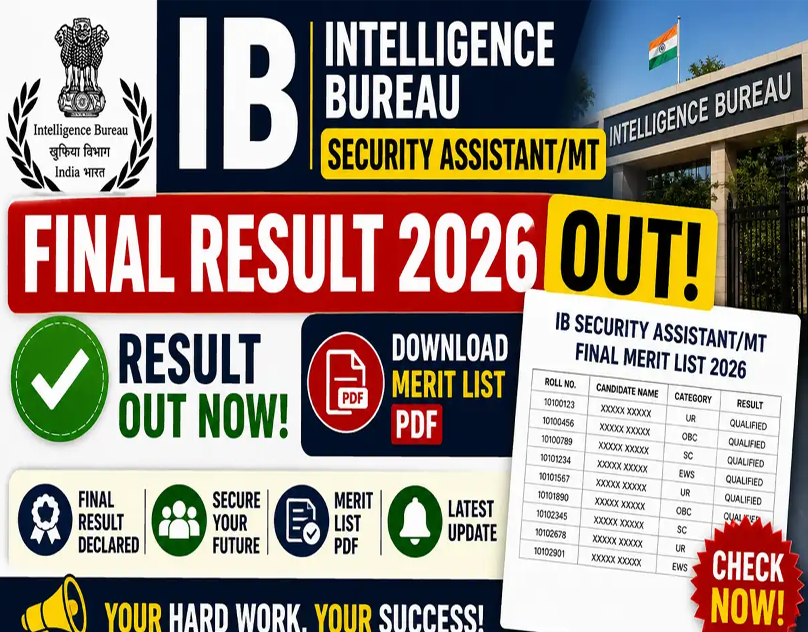 IB Security Assistant Final Result 2026 Declared