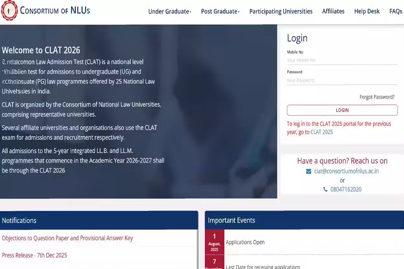 CLAT 2026 Answer Key Challenge Window Closes Today: Reduced Objection Fee and Submission Guide