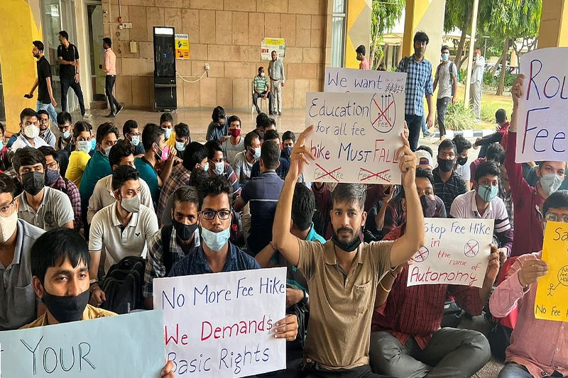 IIT Gandhinagar Students Protest Retroactive Fee Hike, Demand Clarity and Relief