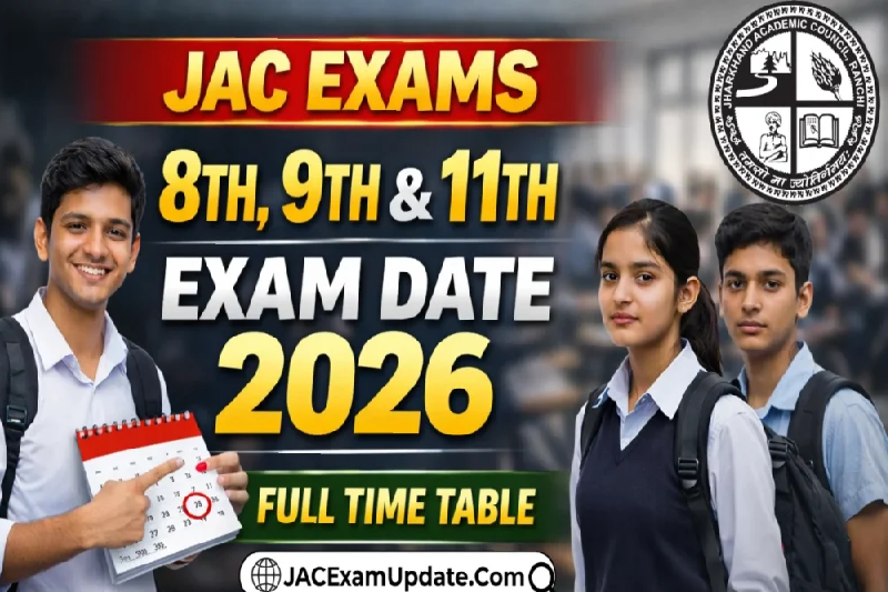 JAC Class 8, 9, 11 Exam Time Table 2026 Released: Complete Date Sheet, Timings, Admit Card, and Passing Criteria