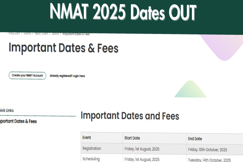 NMAT 2025 Registration to Begin on August 1: Key Dates, Process, and Exam Details