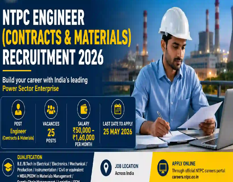 NTPC Recruitment 2026 Opens Engineer and Officer Vacancies
