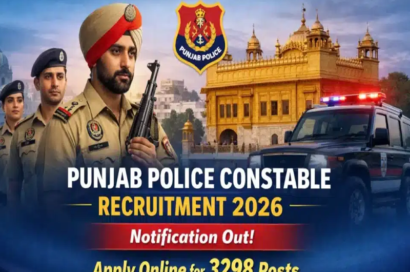 Punjab Police Constable Recruitment 2026: Apply Now, Details For 3,298 Posts, Check Fee And Eligibility
