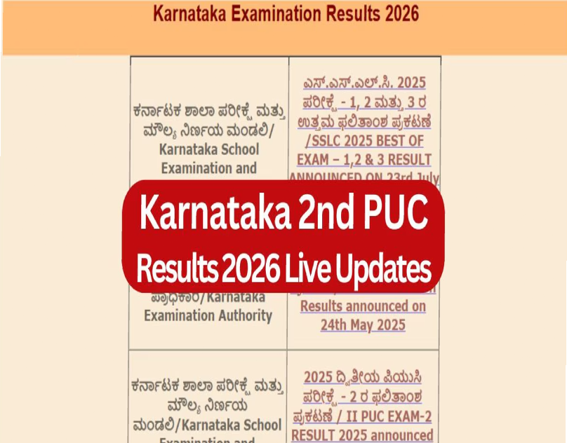 Karnataka 2nd PUC Result 2026 Today at 3 PM: How to Check