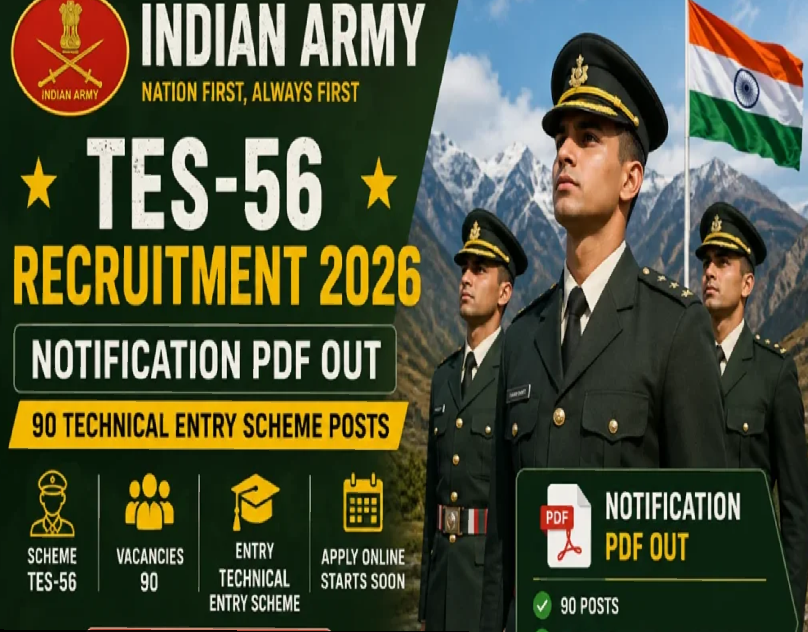 Indian Army TES-56 Recruitment 2026 Opens for 90 Lieutenant Posts Through JEE Main Scores Entry Now!