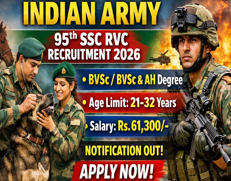 Indian Army RVC SSC 95th Course 2026 Application Ends Today