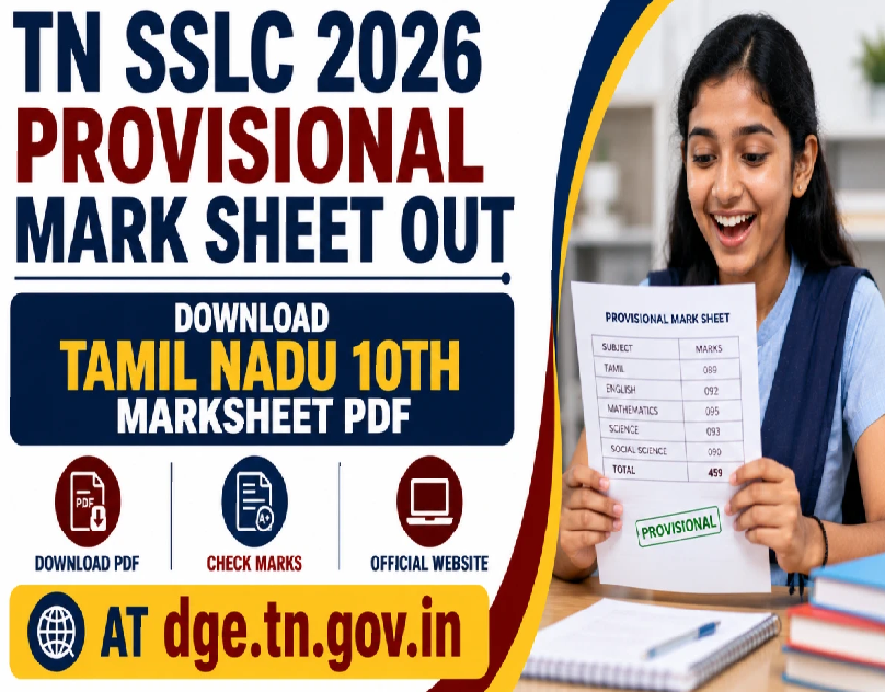 TN SSLC 2026 Provisional Mark Sheets Released Across Tamil Nadu